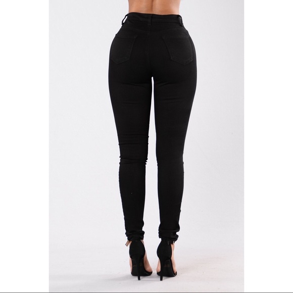 THREE LEFT Distressed Black Jeans - Picture 3 of 8